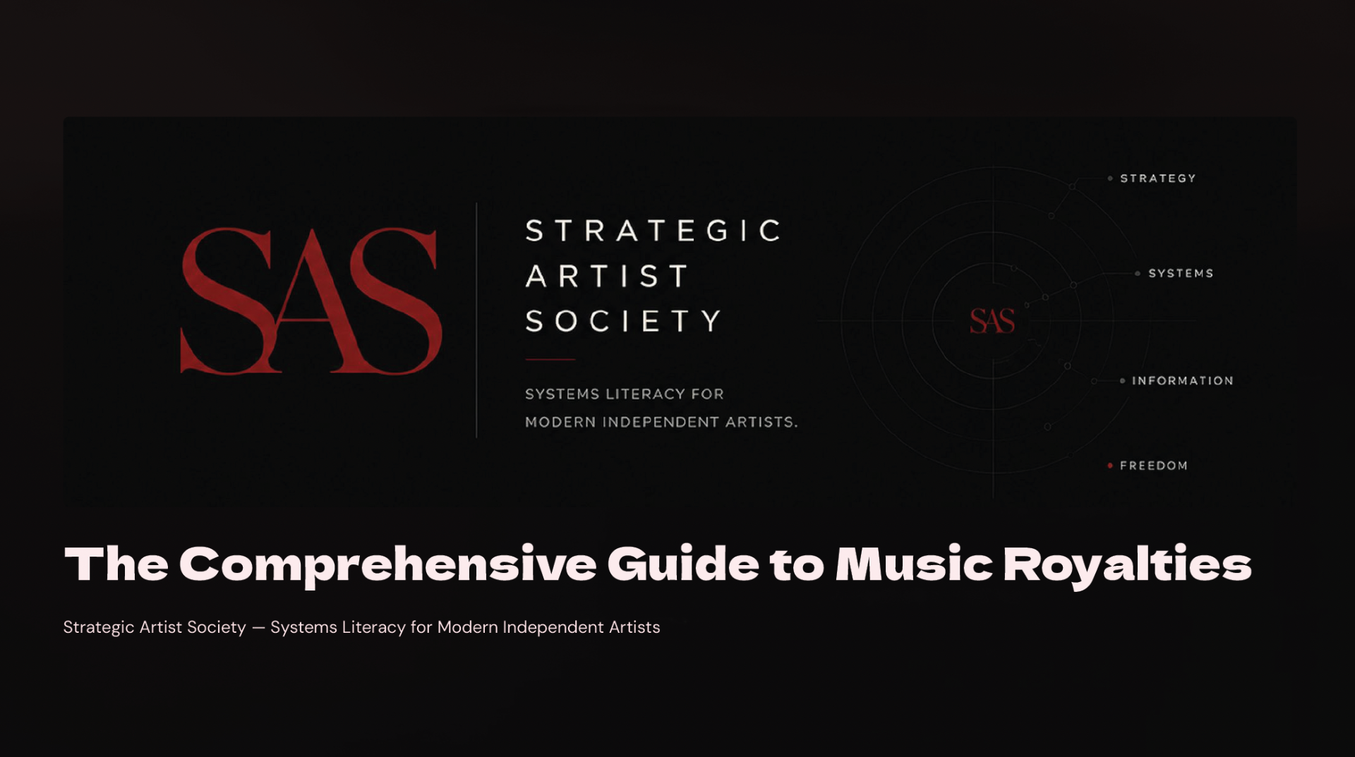 Strategic Artist Society — The Comprehensive Guide to Music Royalties